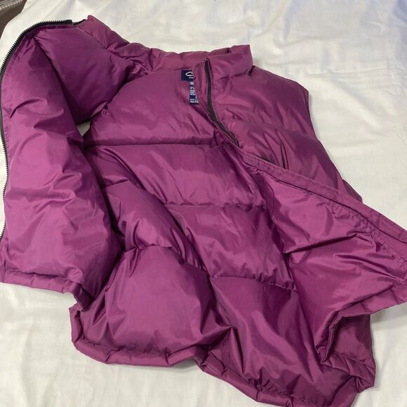 Down Puffer Vest Quilted Sz Large Full Front Zipper Collared Catalina Outerwear - Picture 15 of 15